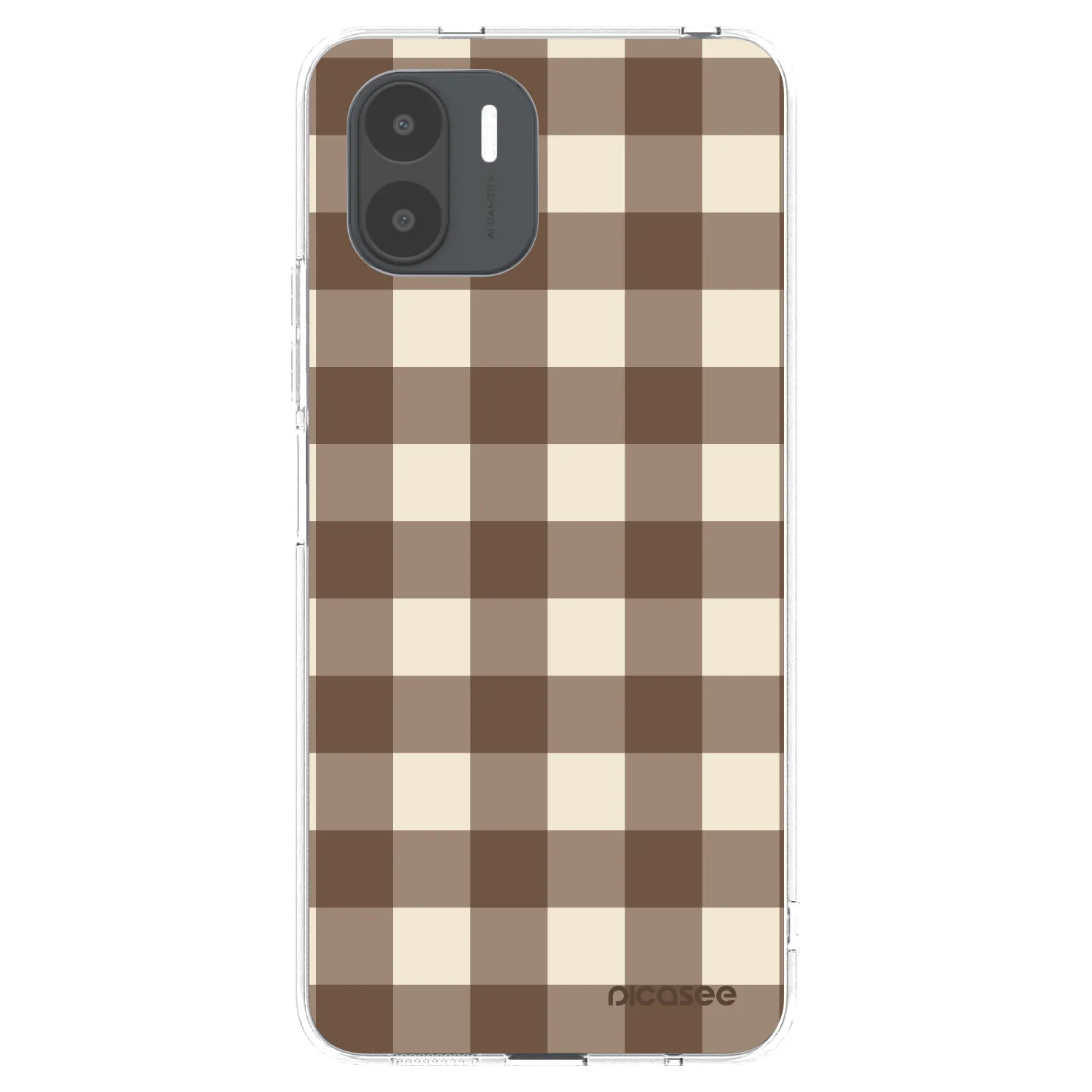 Picasee Xiaomi Redmi A2 Hülle - Transparentes Silikon - Brown grid
