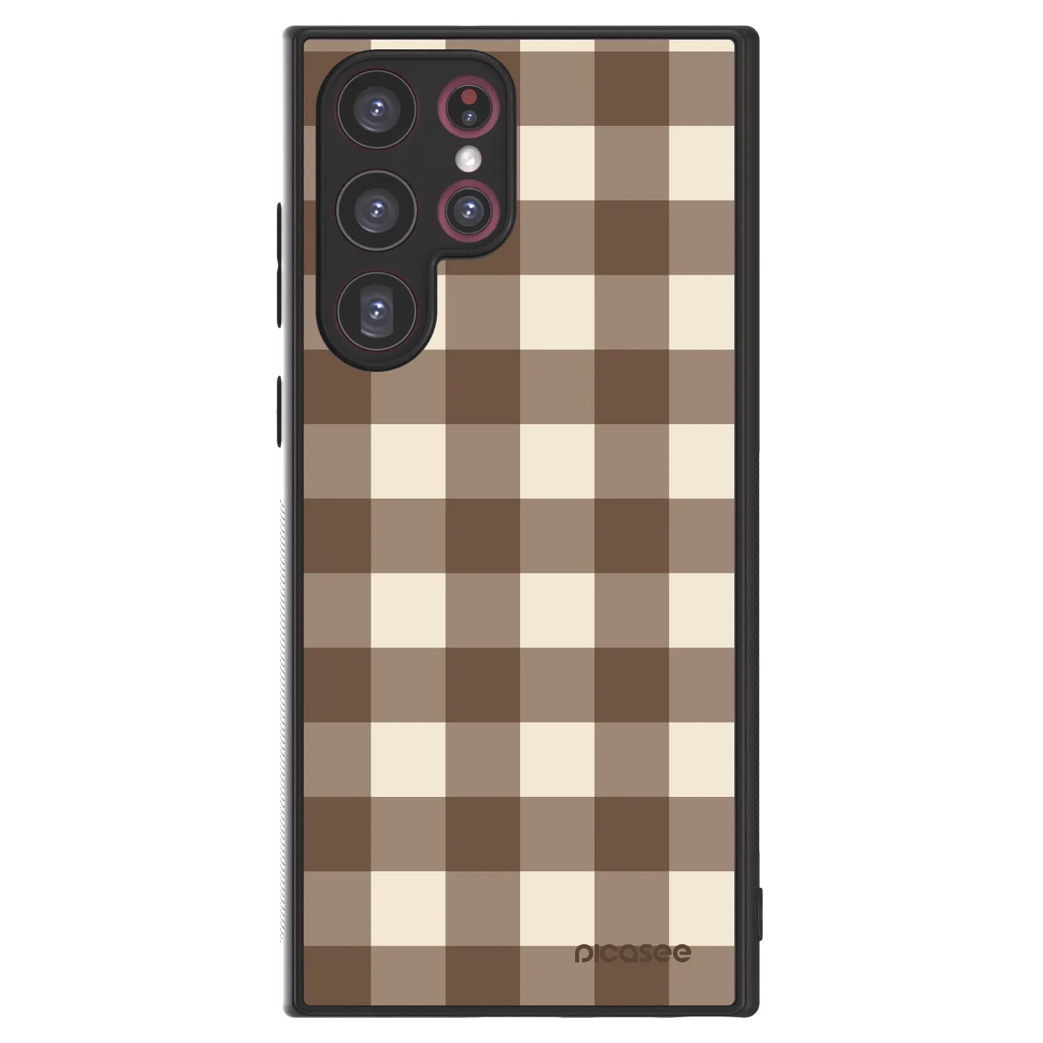 Picasee ULTIMATE CASE PowerShare für Samsung Galaxy S22 Ultra 5G - Brown grid