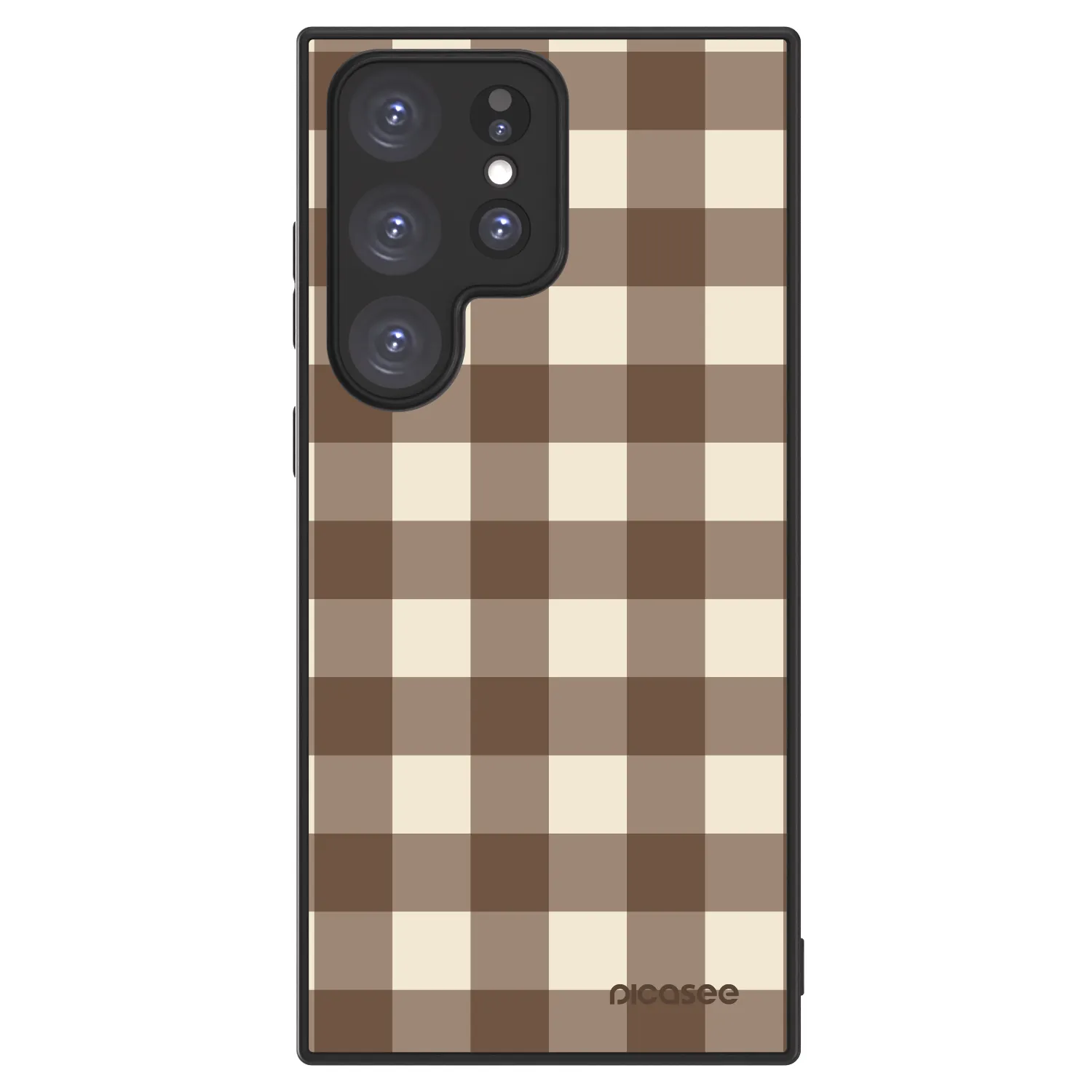 Picasee ULTIMATE CASE PowerShare für Samsung Galaxy S23 Ultra 5G - Brown grid