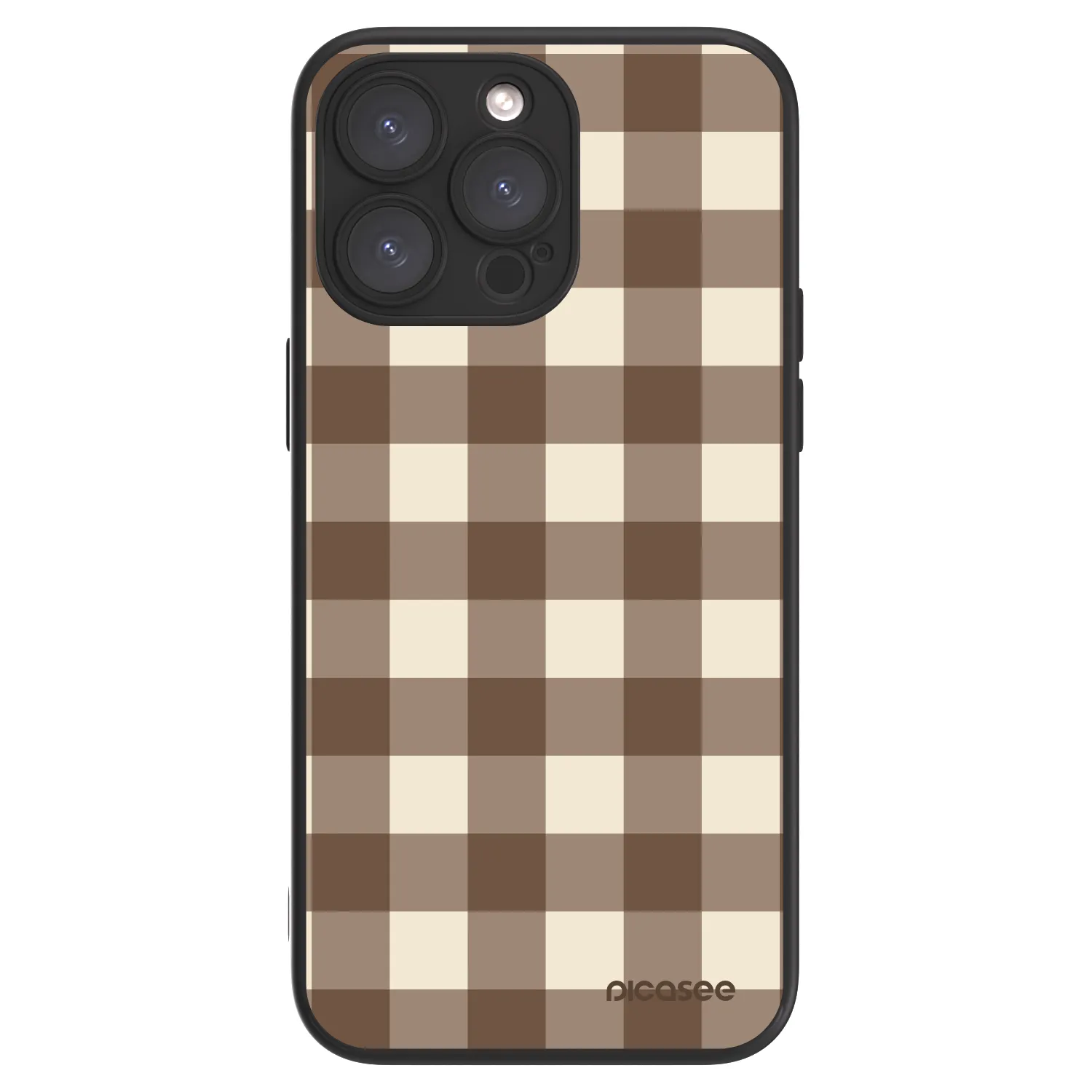 Picasee ULTIMATE CASE MagSafe für Apple iPhone 15 Pro Max - Brown grid