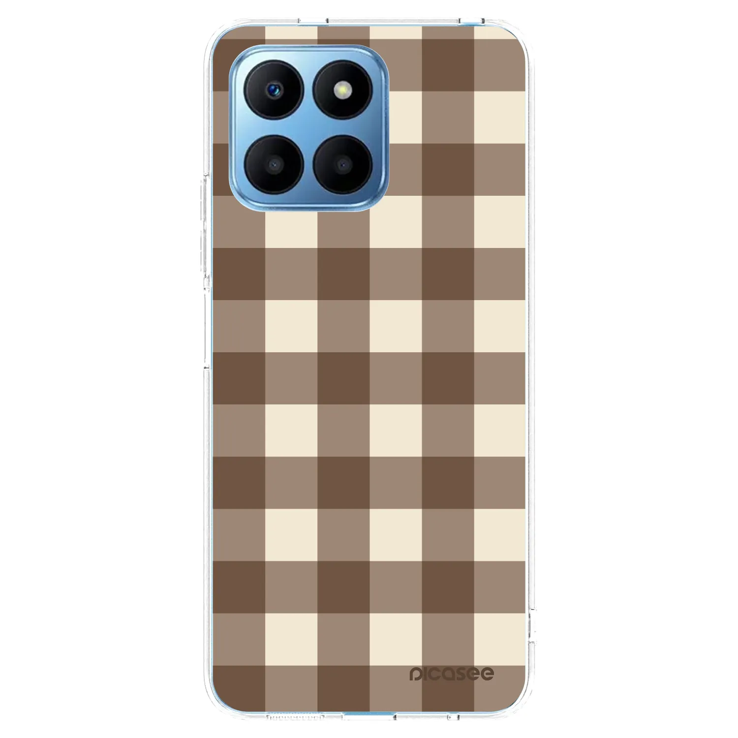 Picasee Honor 70 Lite Hülle - Transparentes Silikon - Brown grid