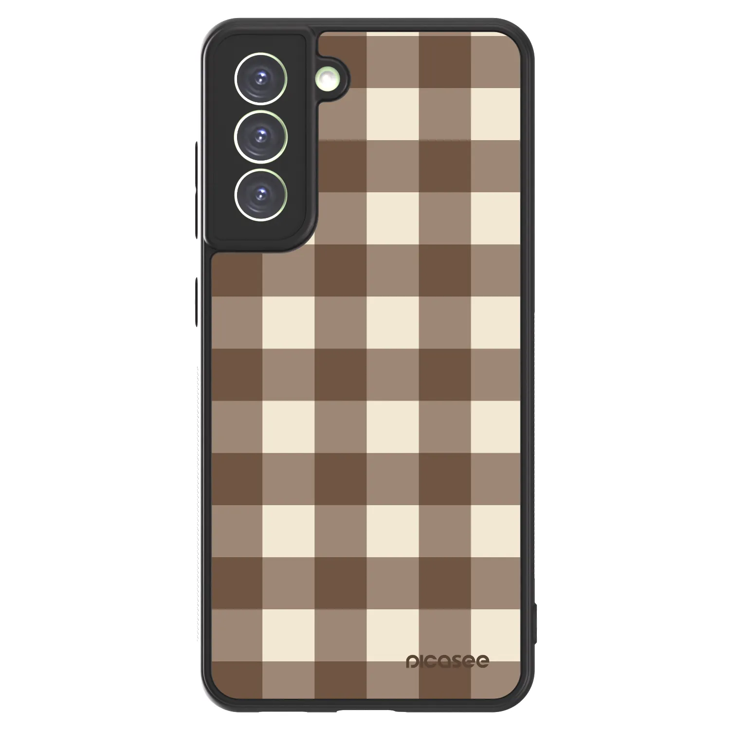 Picasee ULTIMATE CASE PowerShare für Samsung Galaxy S21 FE 5G - Brown grid