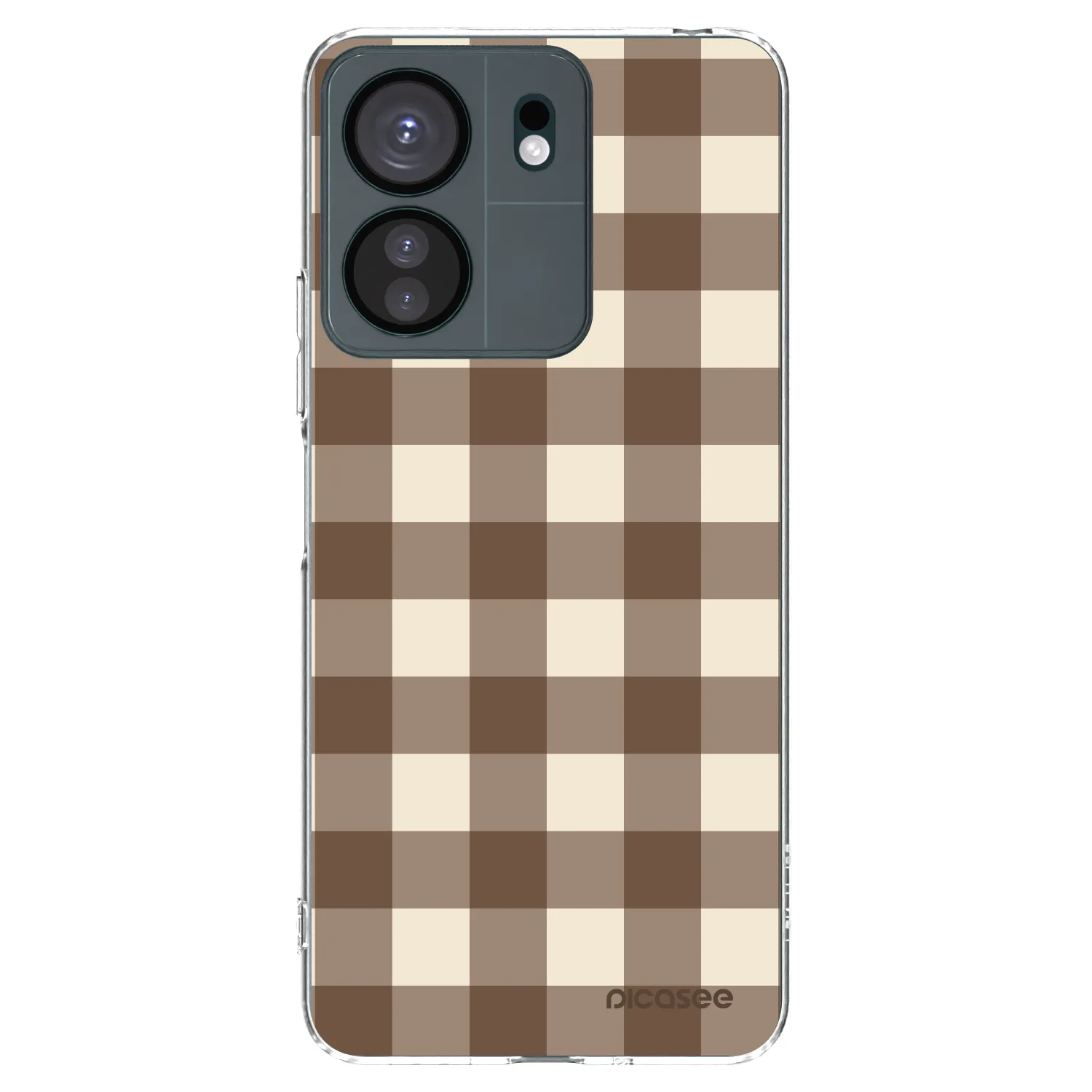 Picasee Xiaomi Redmi 13C 4G Hülle - Transparentes Silikon - Brown grid