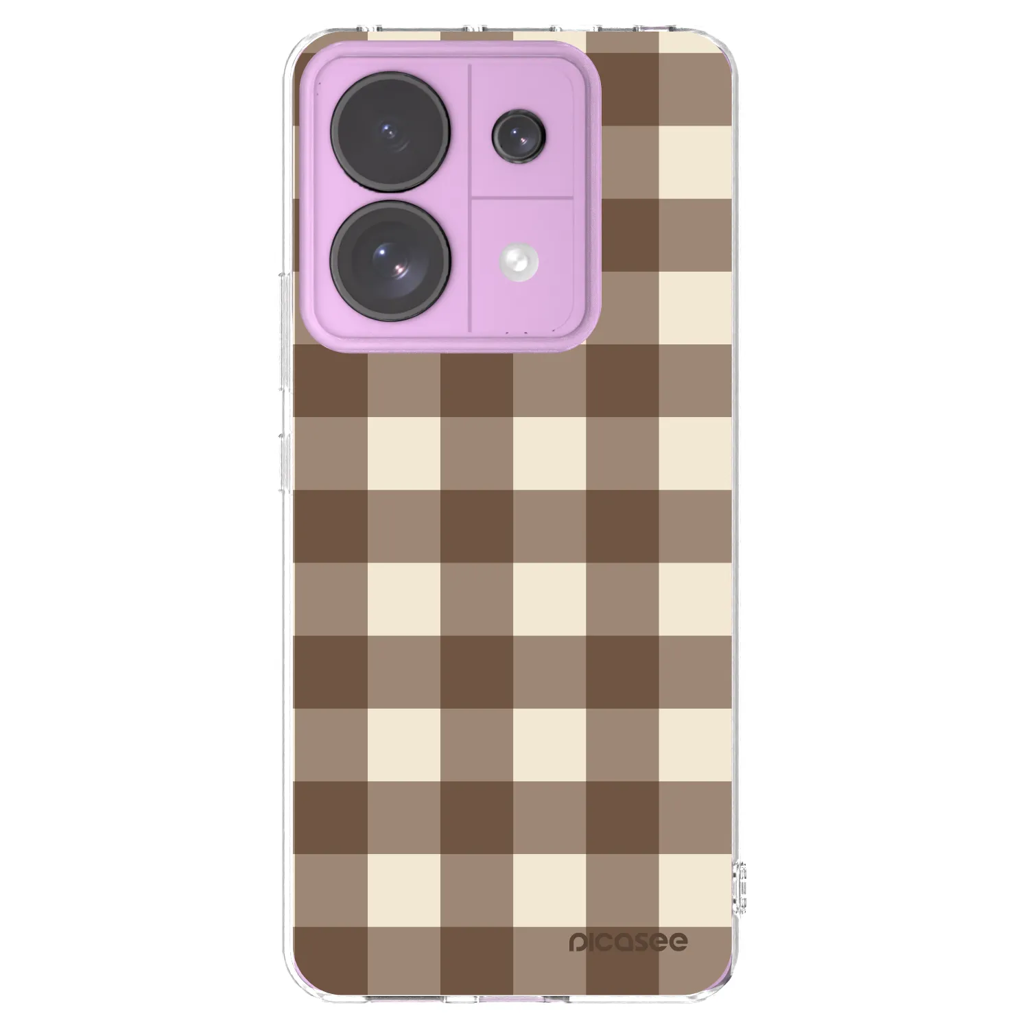 Picasee Xiaomi Redmi Note 13 Pro 5G Hülle - Transparentes Silikon - Brown grid