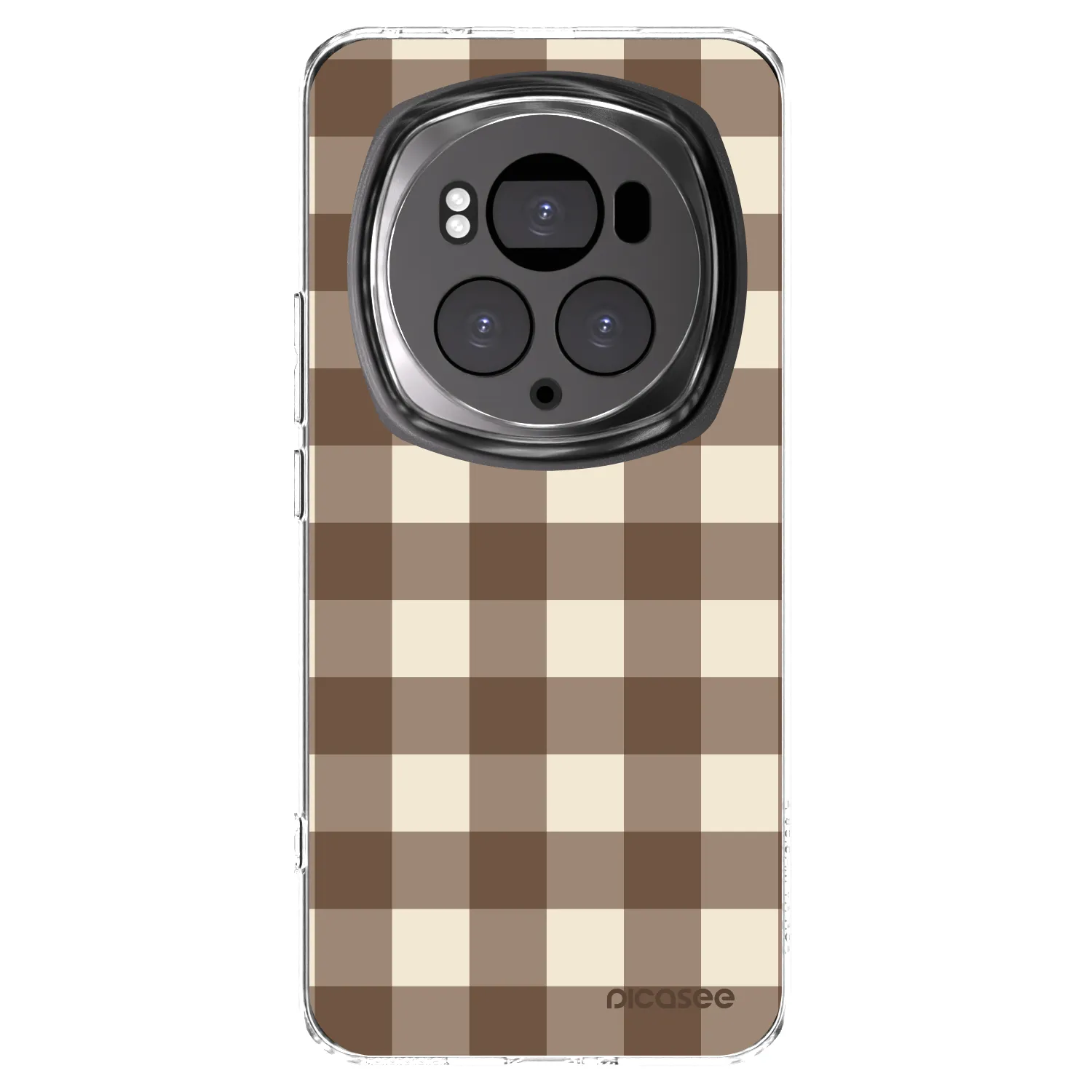 Picasee Honor Magic6 Pro Hülle - Transparentes Silikon - Brown grid