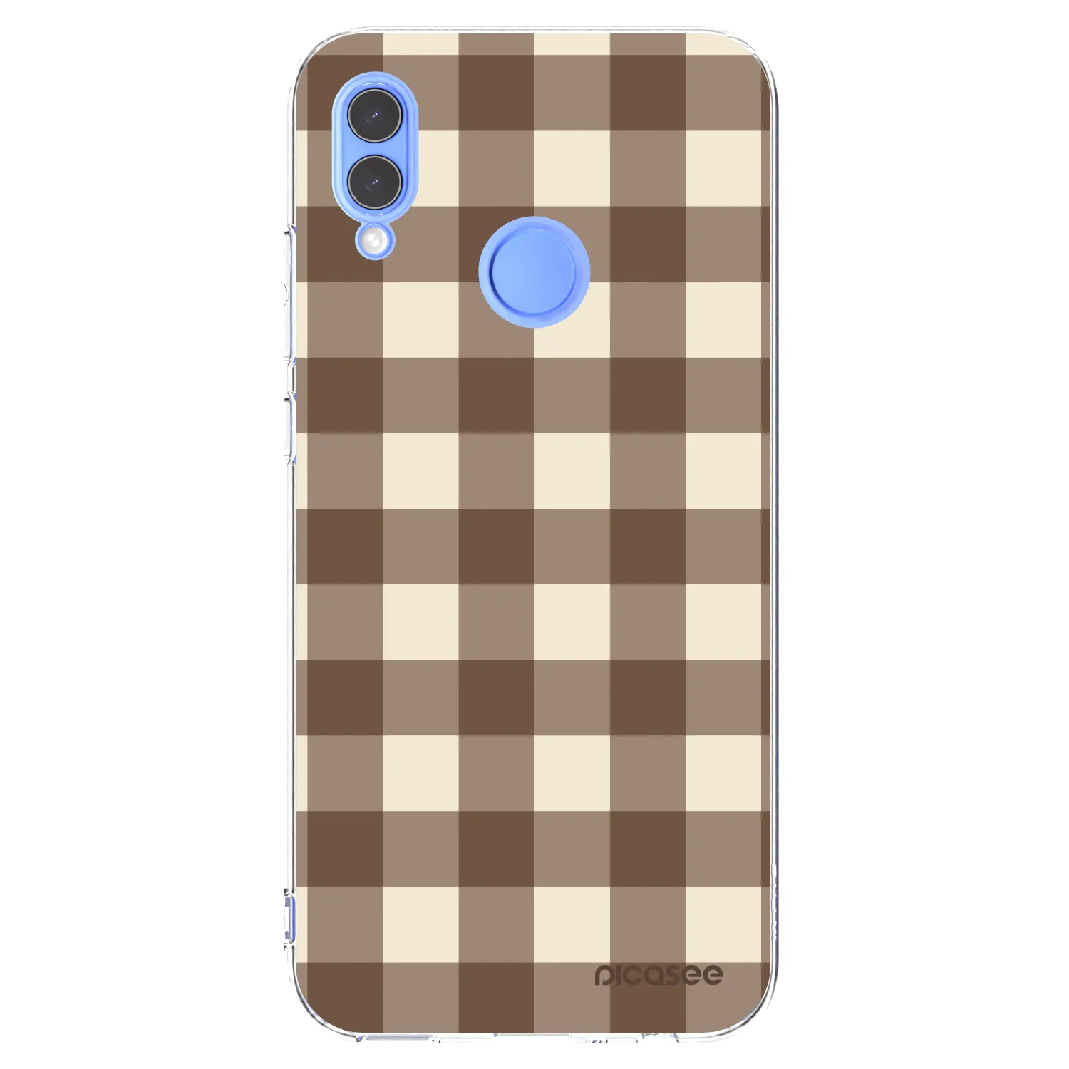 Picasee Huawei P Smart 2019 Hülle - Transparentes Silikon - Brown grid