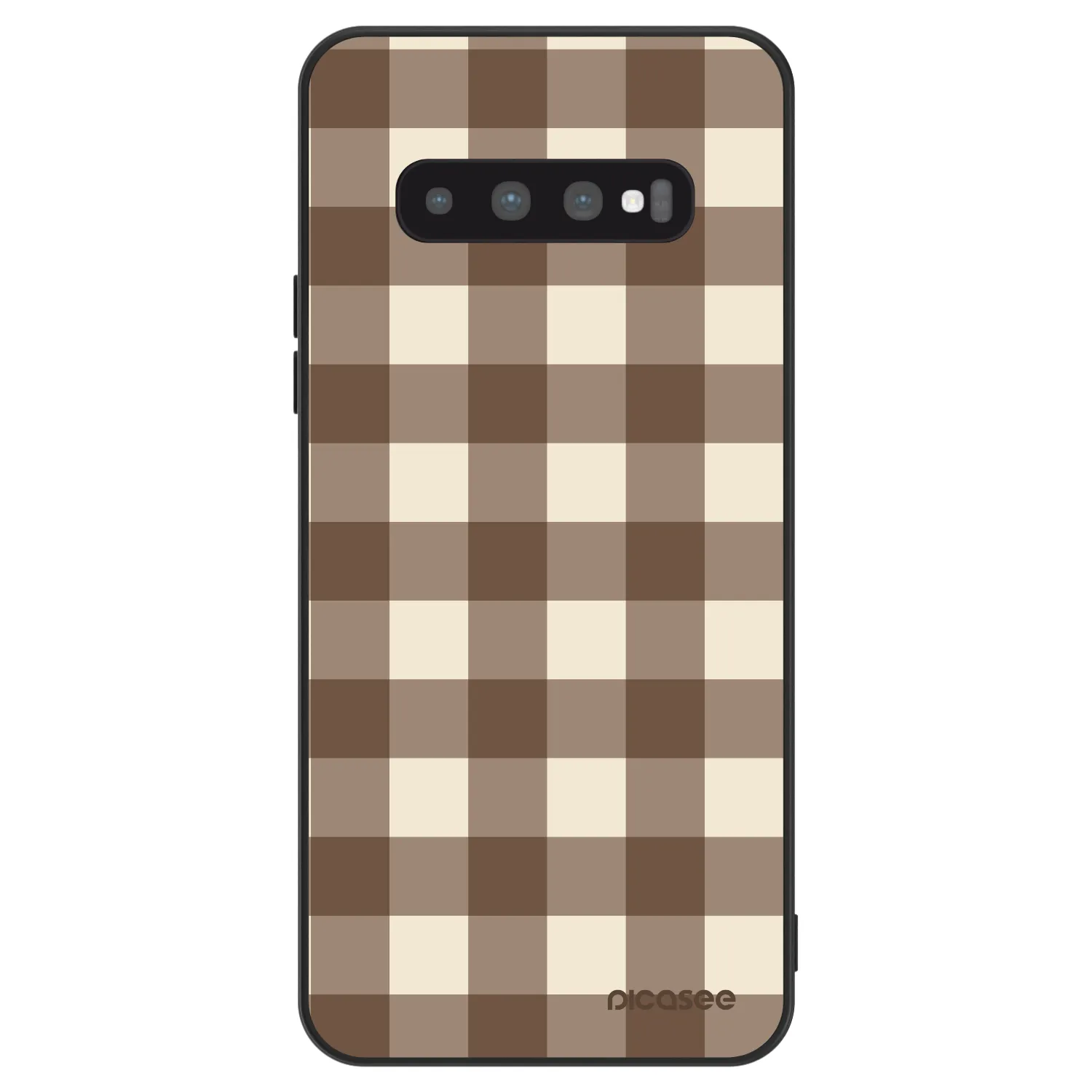 Picasee ULTIMATE CASE für Samsung Galaxy S10 Plus G975 - Brown grid
