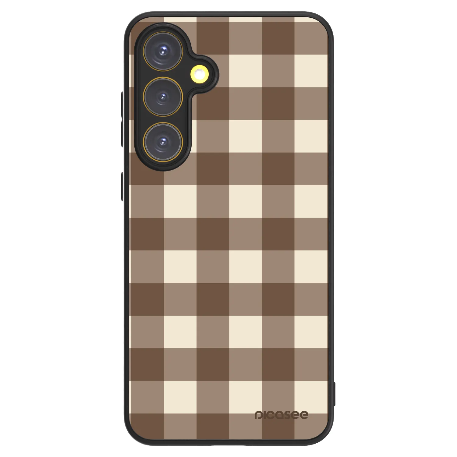 Picasee ULTIMATE CASE PowerShare für Samsung Galaxy S24 FE S721B - Brown grid