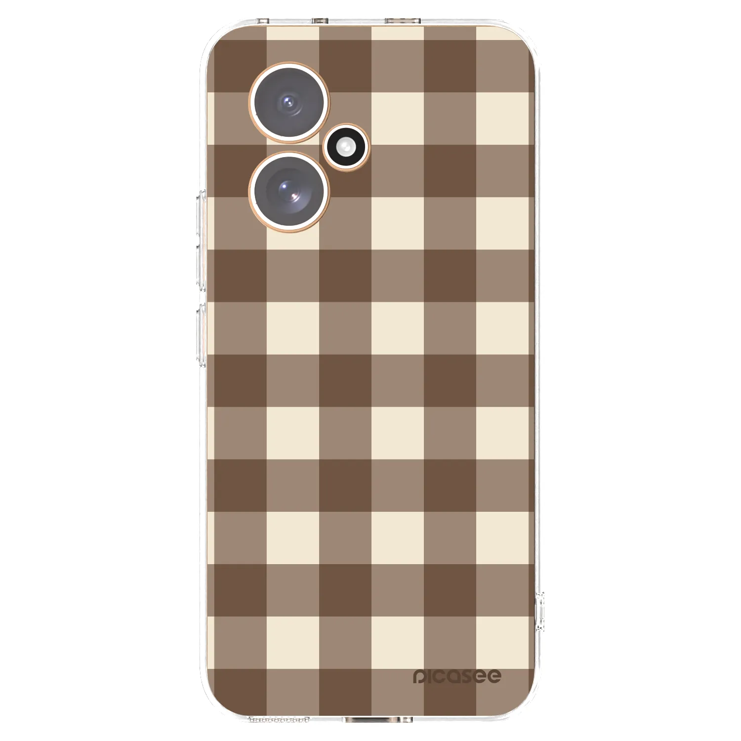 Picasee Honor 400 5G Hülle - Transparentes Silikon - Brown grid