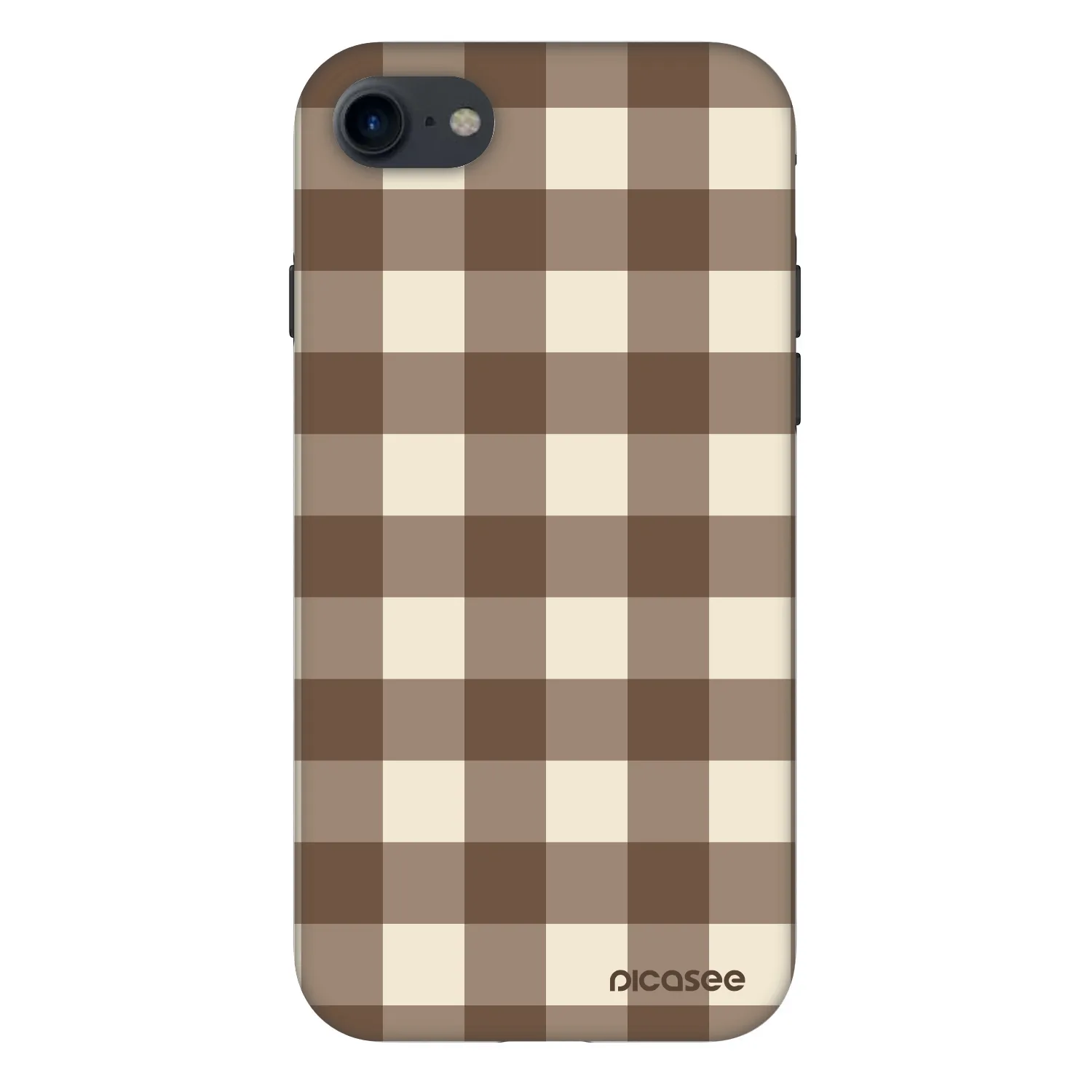 Picasee Fashion Case für Apple iPhone 8 - Brown grid