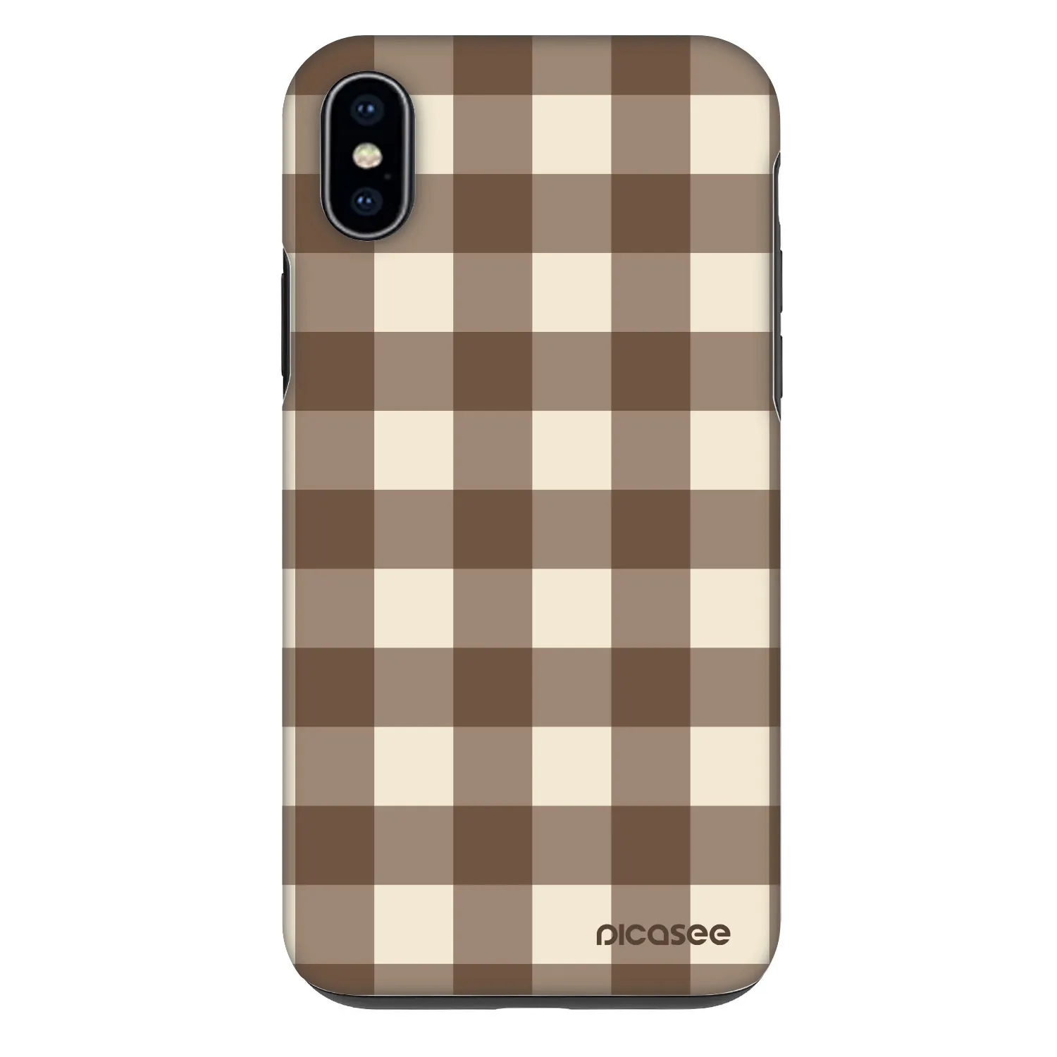 Picasee Fashion Case für Apple iPhone XS Max - Brown grid