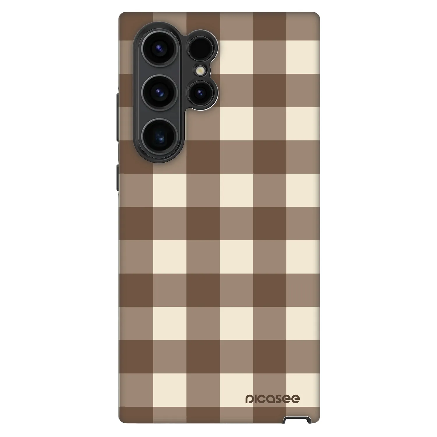 Picasee Fashion Case für Samsung Galaxy S23 Ultra 5G - Brown grid