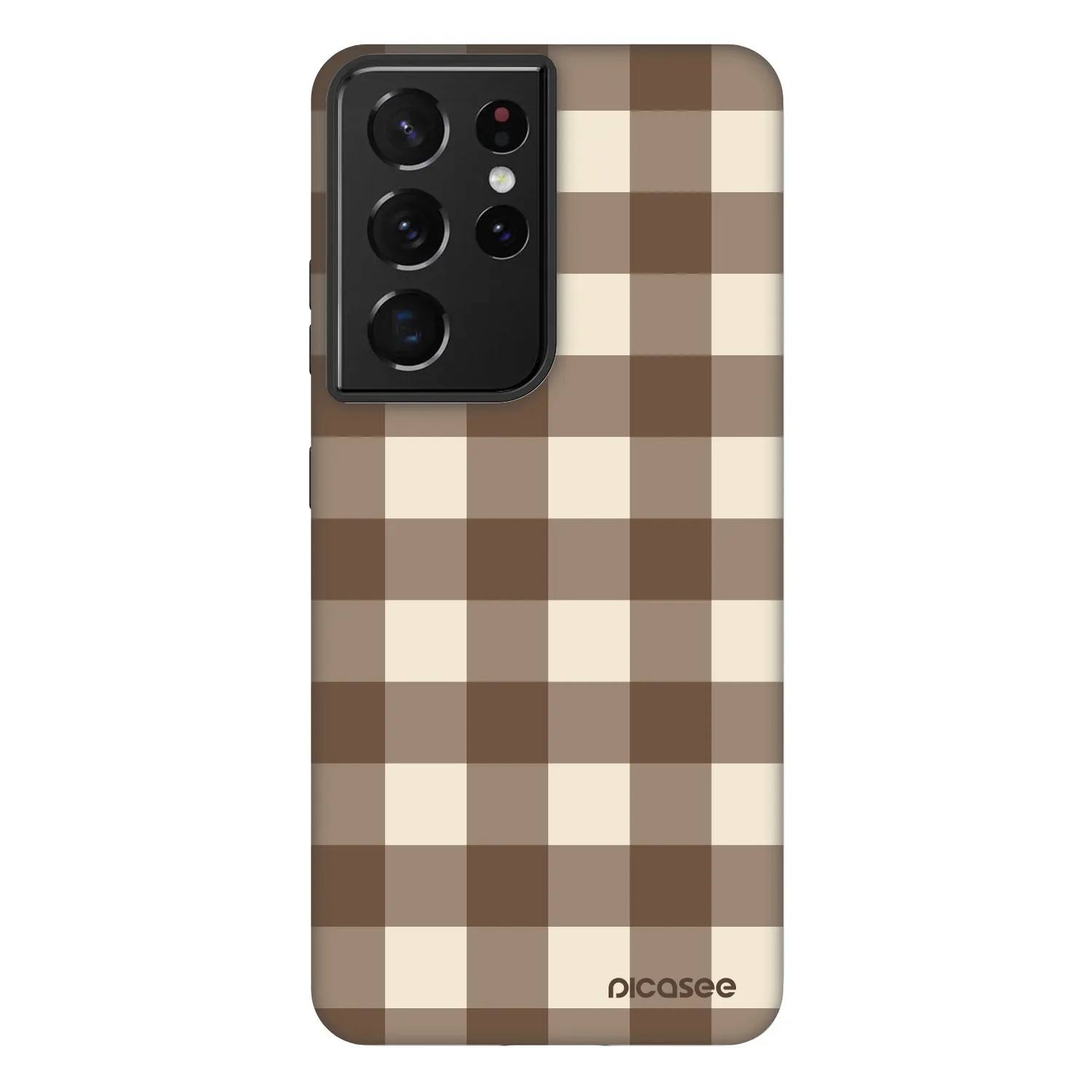 Picasee Fashion Case für Samsung Galaxy S21 Ultra 5G G998B - Brown grid