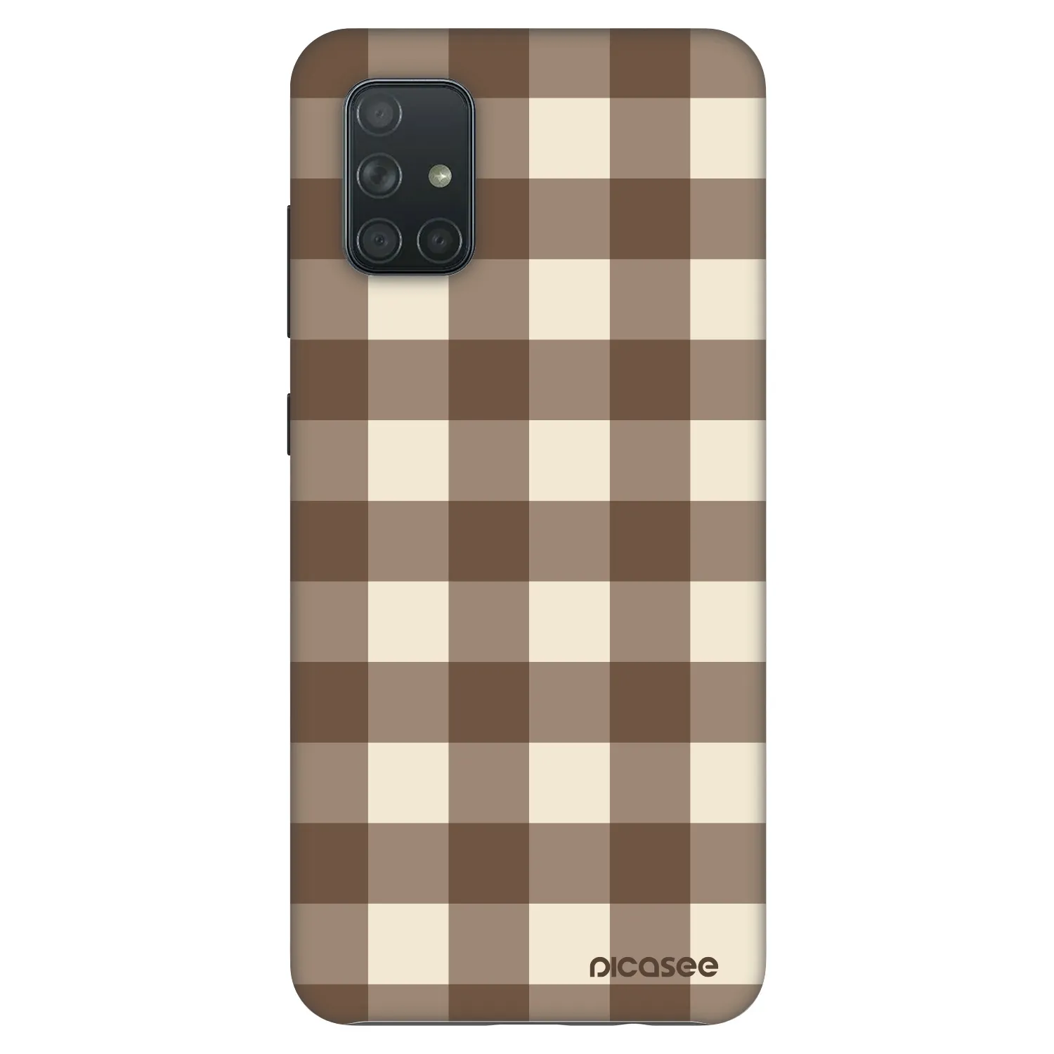 Picasee Fashion Case für Samsung Galaxy A71 A715F - Brown grid