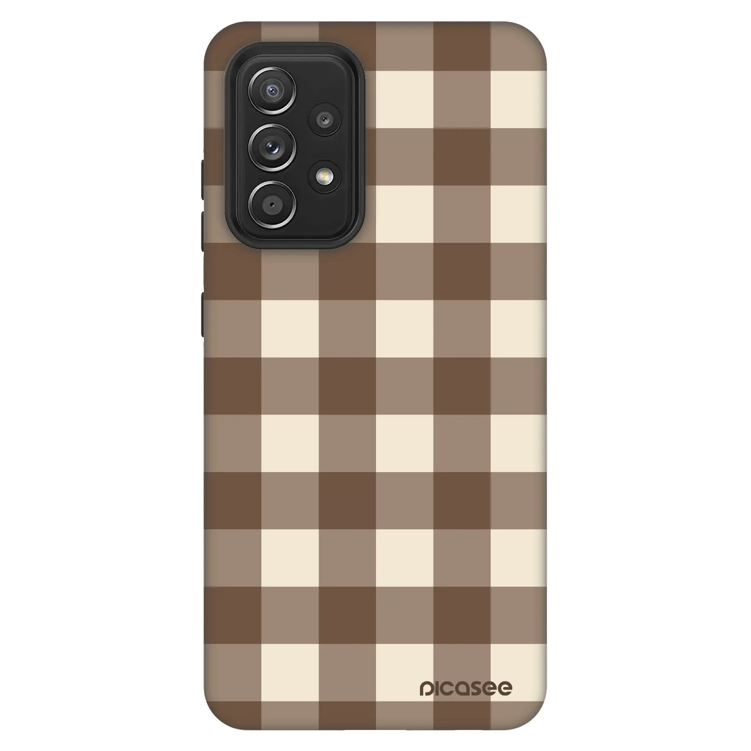 Picasee Fashion Case für Samsung Galaxy A52s 5G A528B - Brown grid