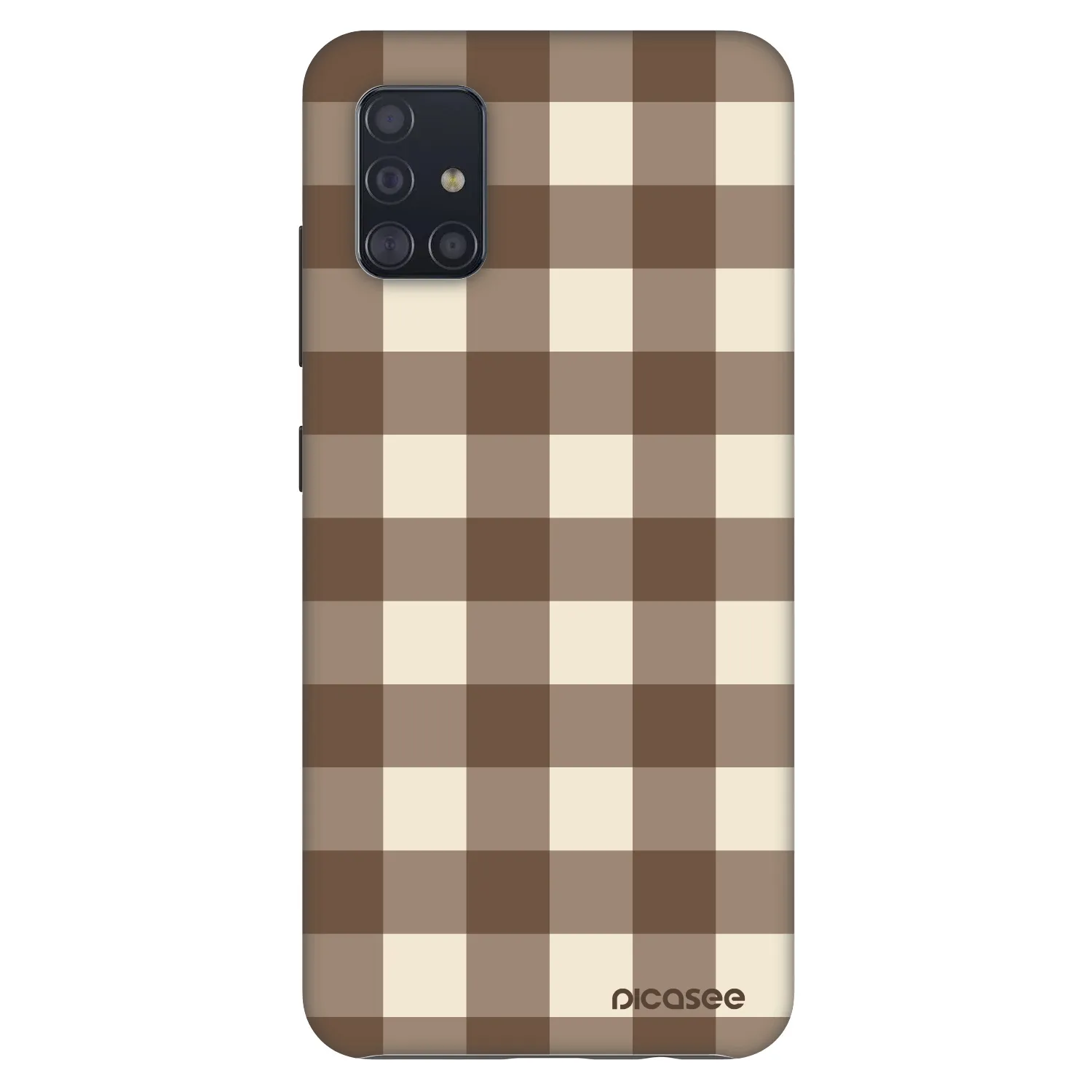 Picasee Fashion Case für Samsung Galaxy A51 A515F - Brown grid