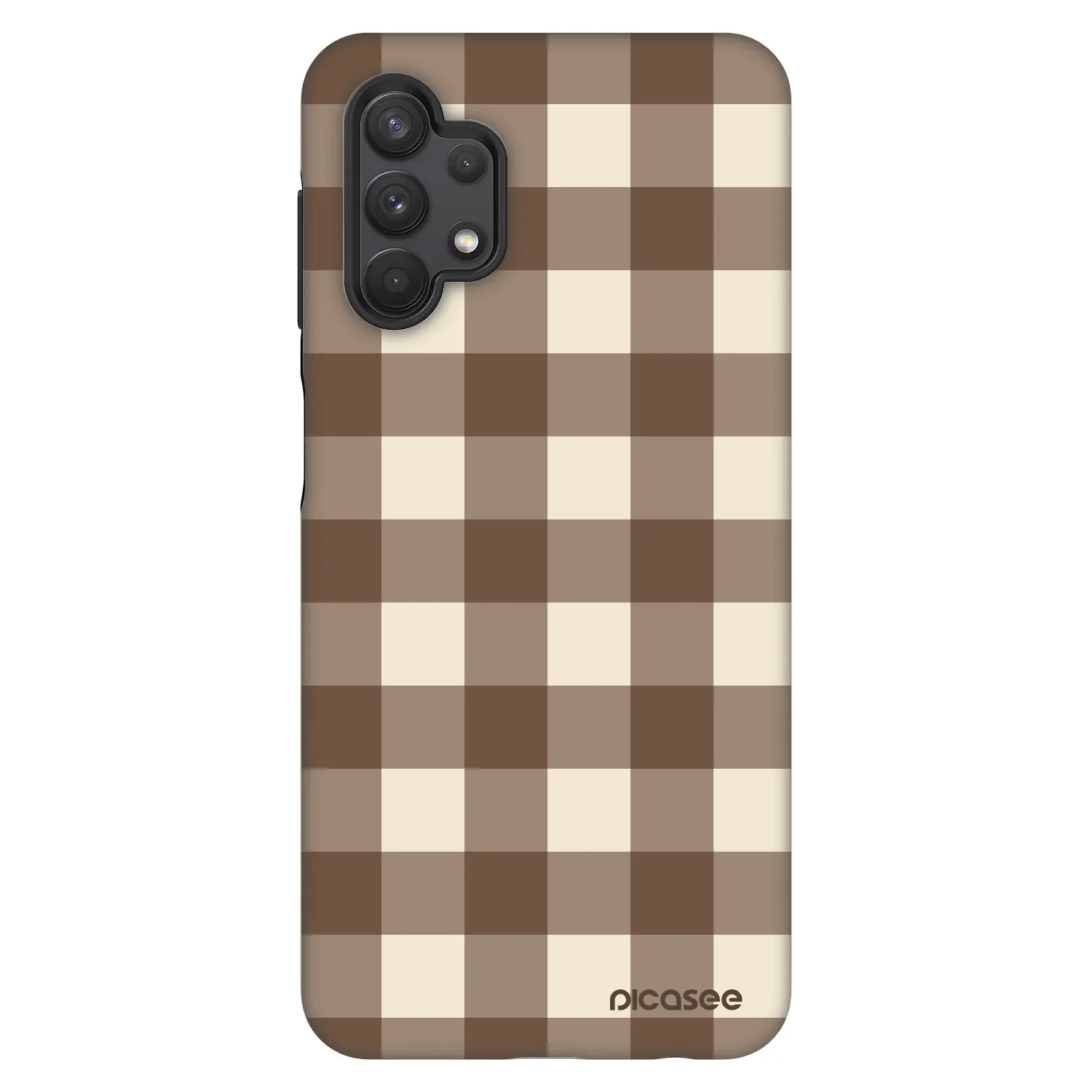 Picasee Fashion Case für Samsung Galaxy A32 5G A326B - Brown grid