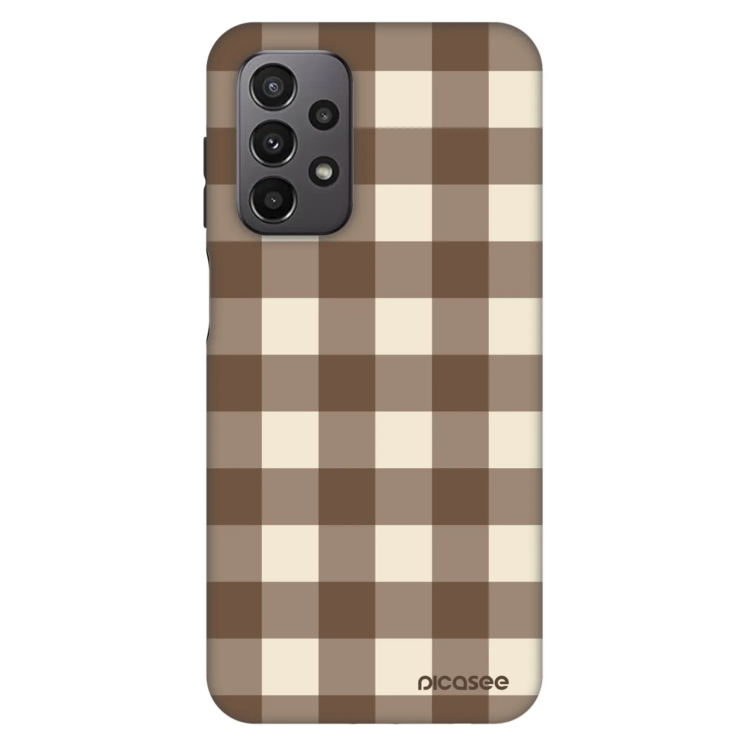 Picasee Fashion Case für Samsung Galaxy A23 A235F 4G - Brown grid