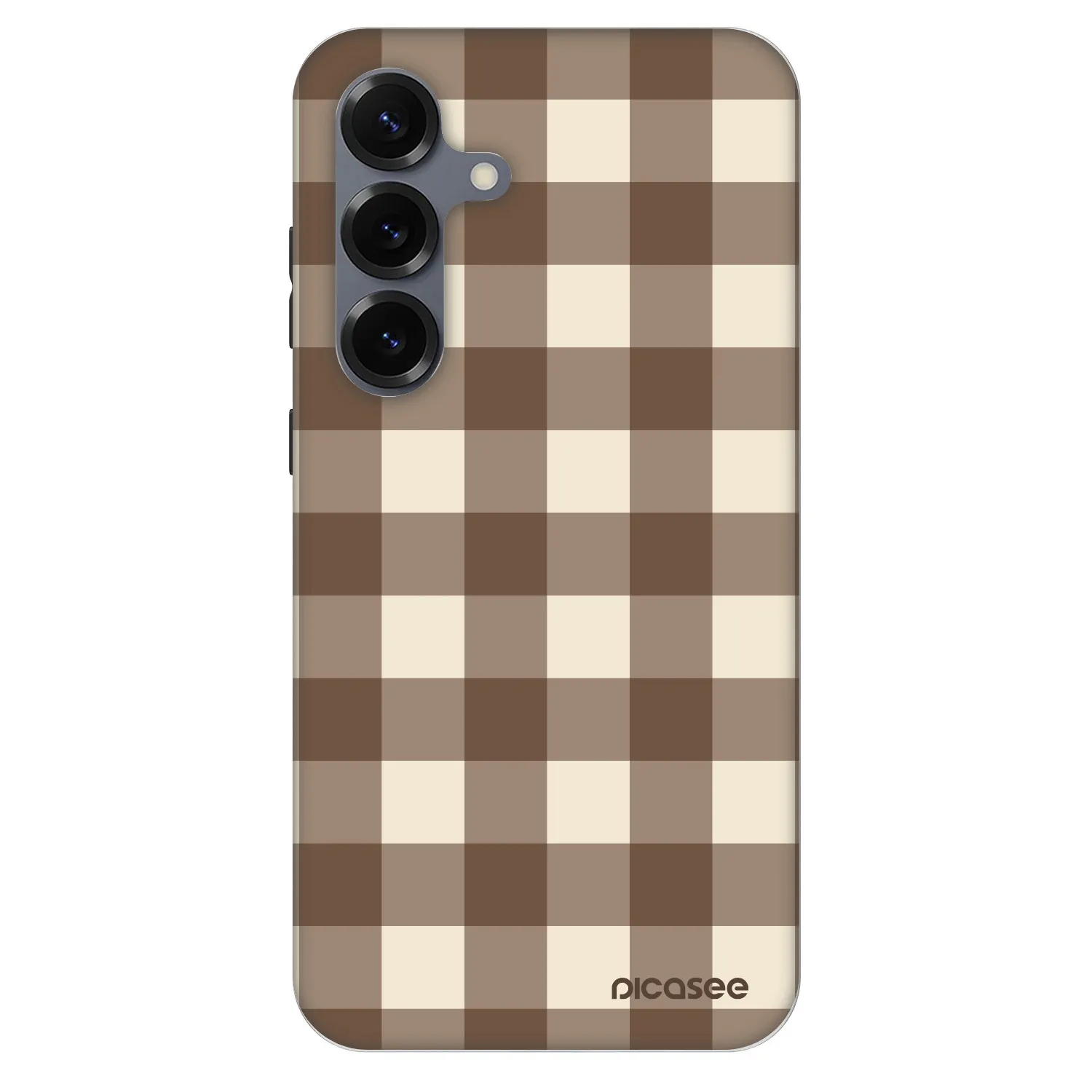 Picasee Fashion Case PowerShare pro Samsung Galaxy S25 5G - Brown grid