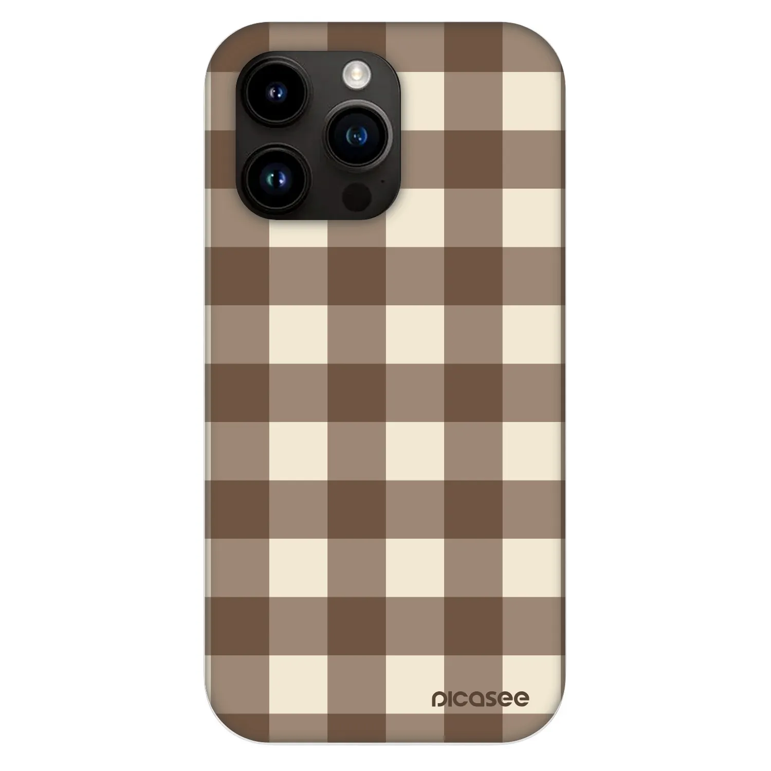 Picasee Fashion Case MagSafe für Apple iPhone 13 Pro - Brown grid
