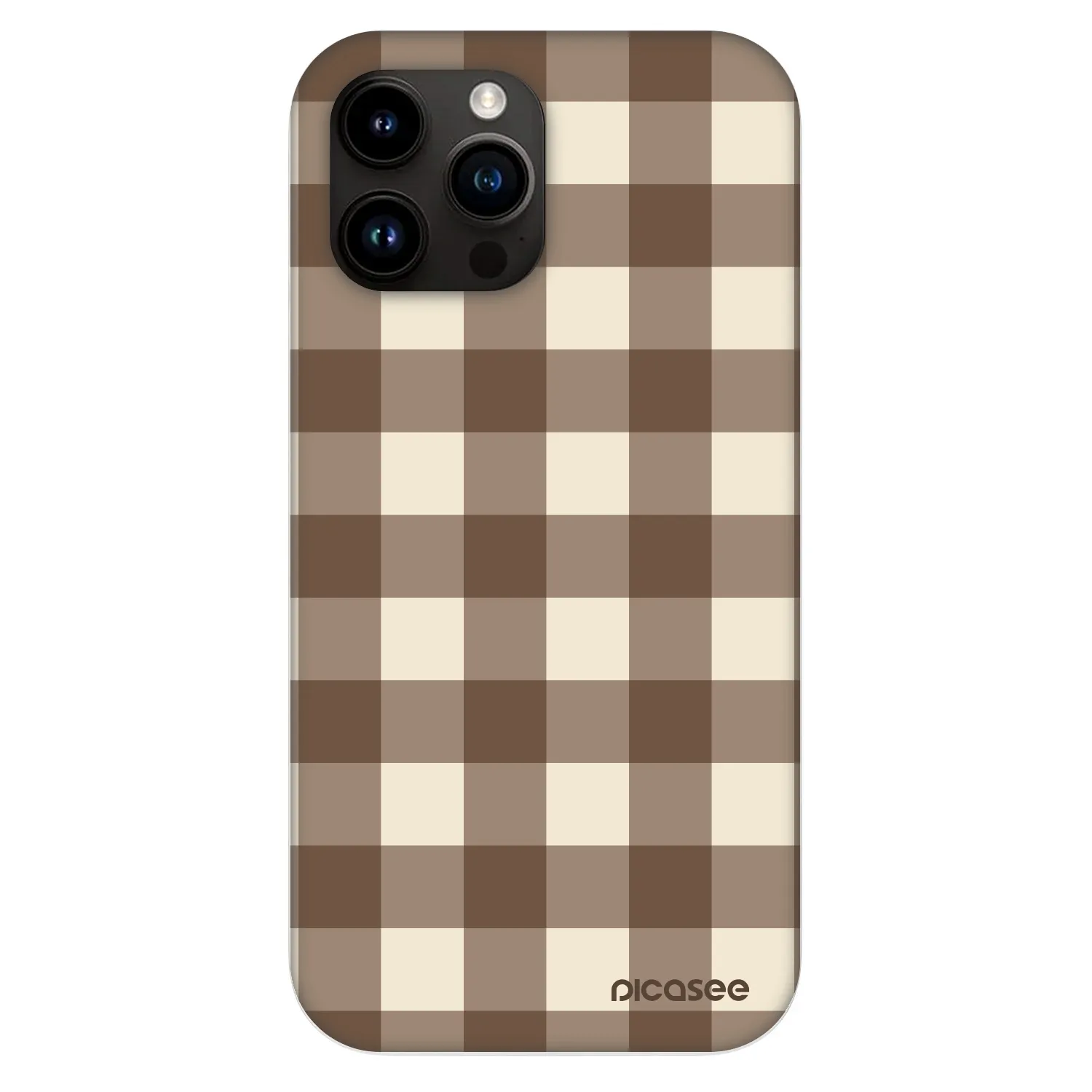 Picasee Fashion Case MagSafe für Apple iPhone 13 Pro Max - Brown grid