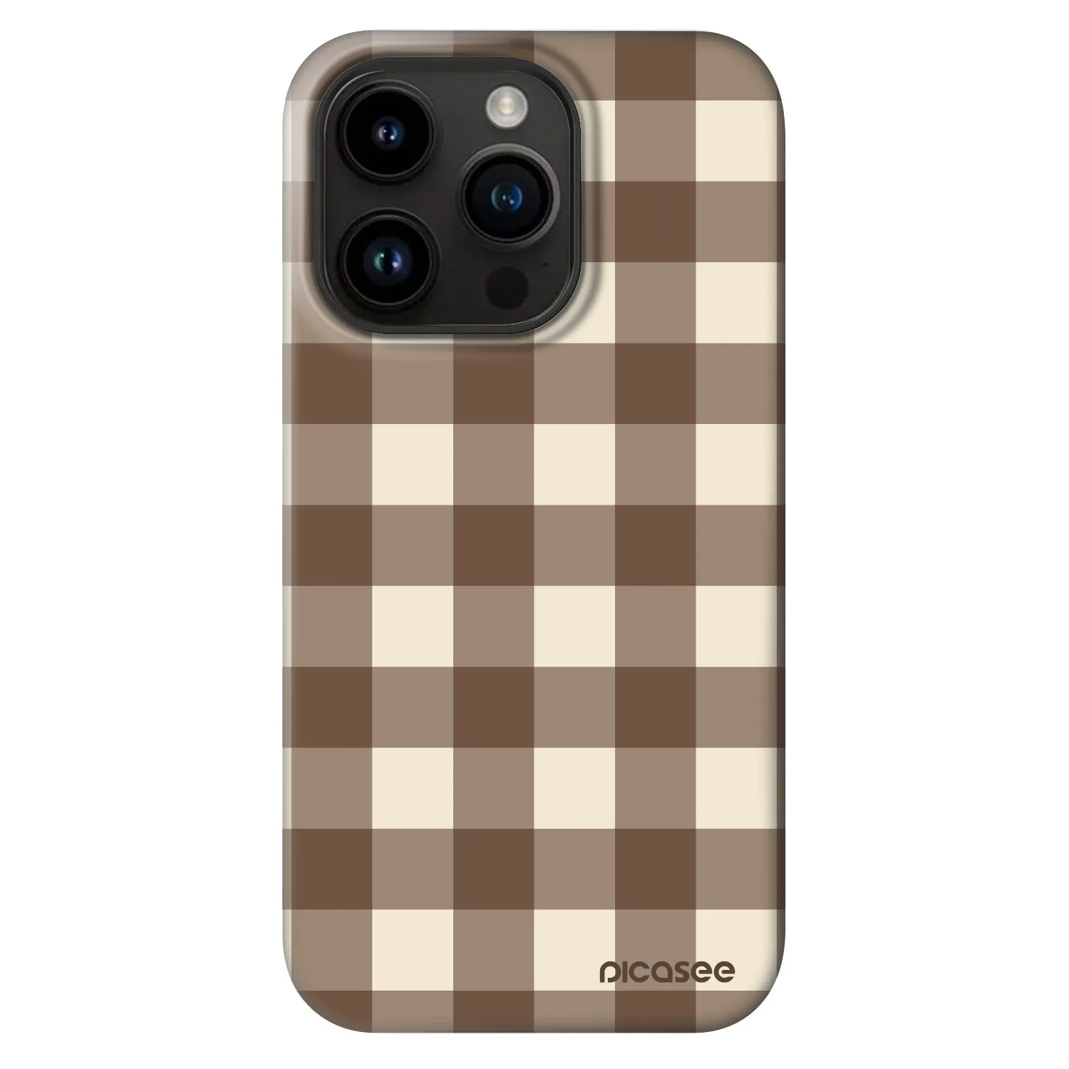 Picasee Fashion Case MagSafe für Apple iPhone 14 Pro - Brown grid
