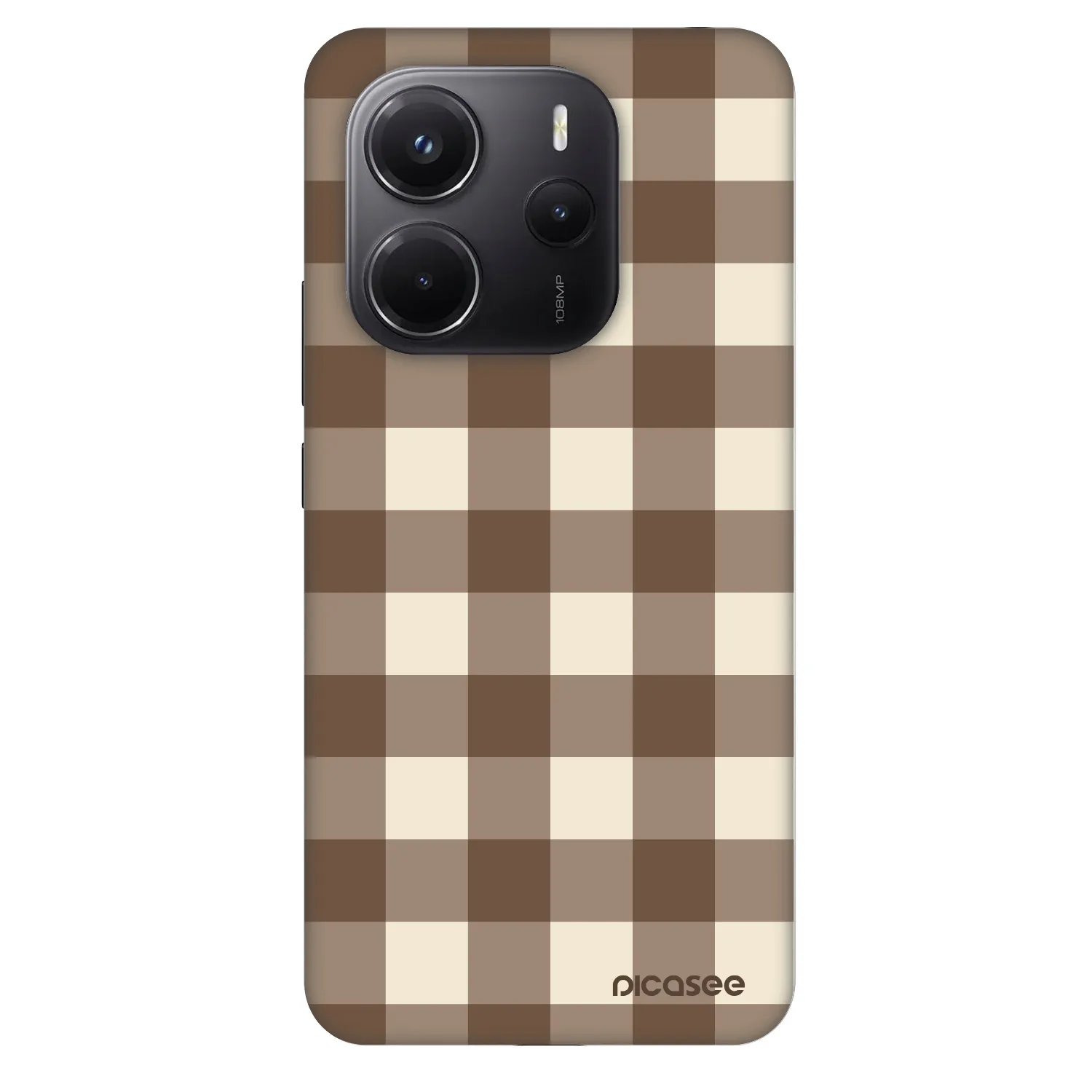 Picasee Fashion Case für Xiaomi Redmi Note 14 4G - Brown grid