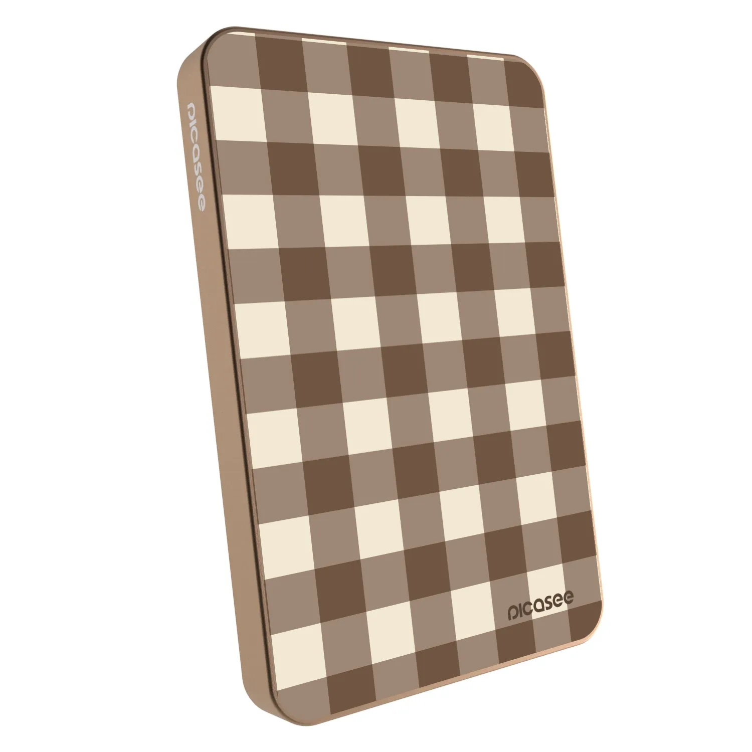 Picasee Powerbank mit MagSafe 5 000 mAh Golden - Brown grid