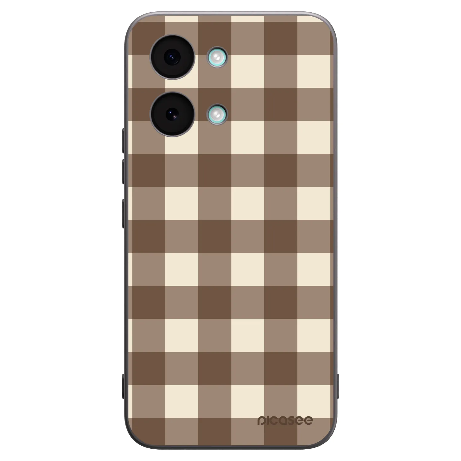 Picasee Xiaomi Poco X8 Pro Max Hülle - Schwarzes Silikon - Brown grid