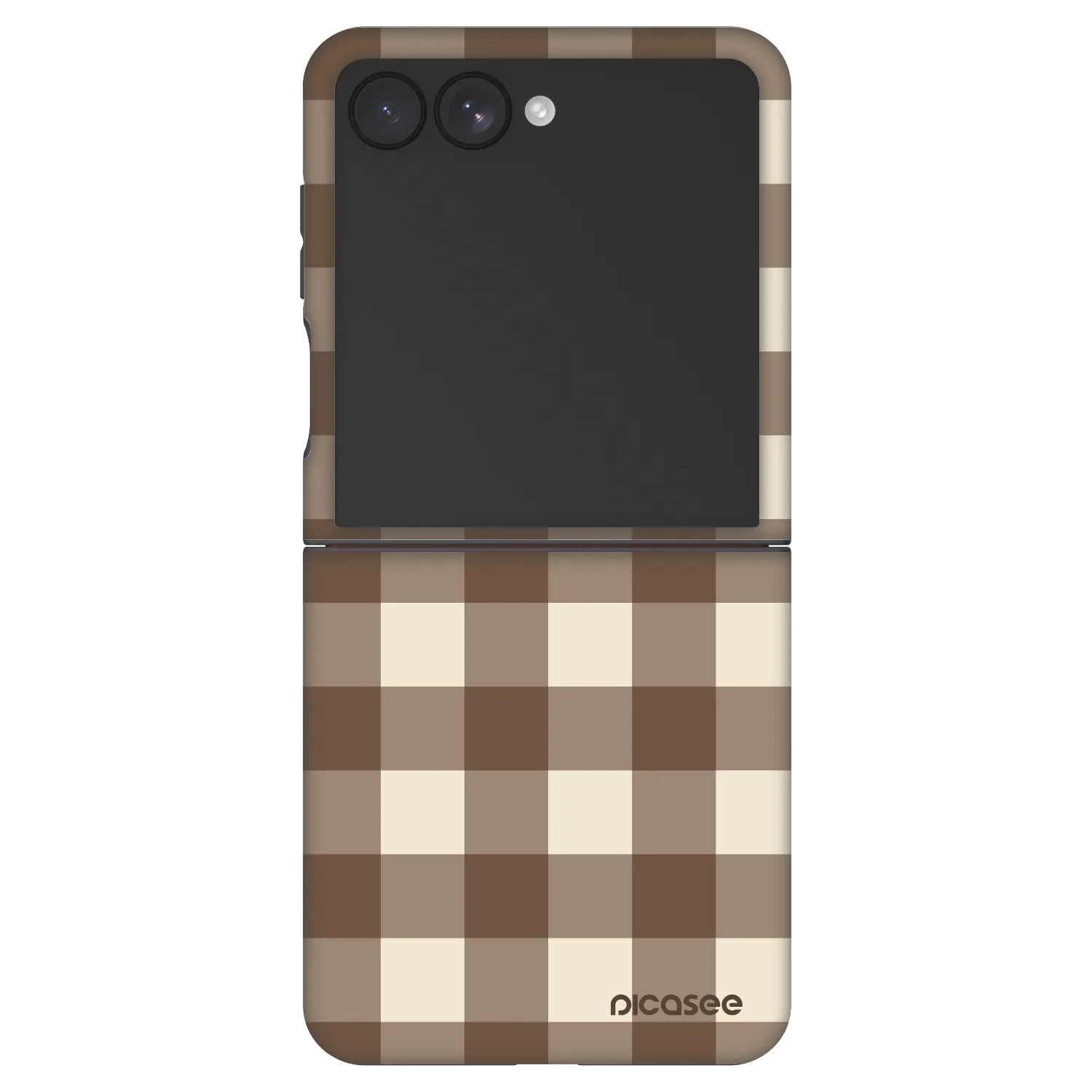 Picasee Fashion Case für Samsung Galaxy Z Flip7 5G - Brown grid