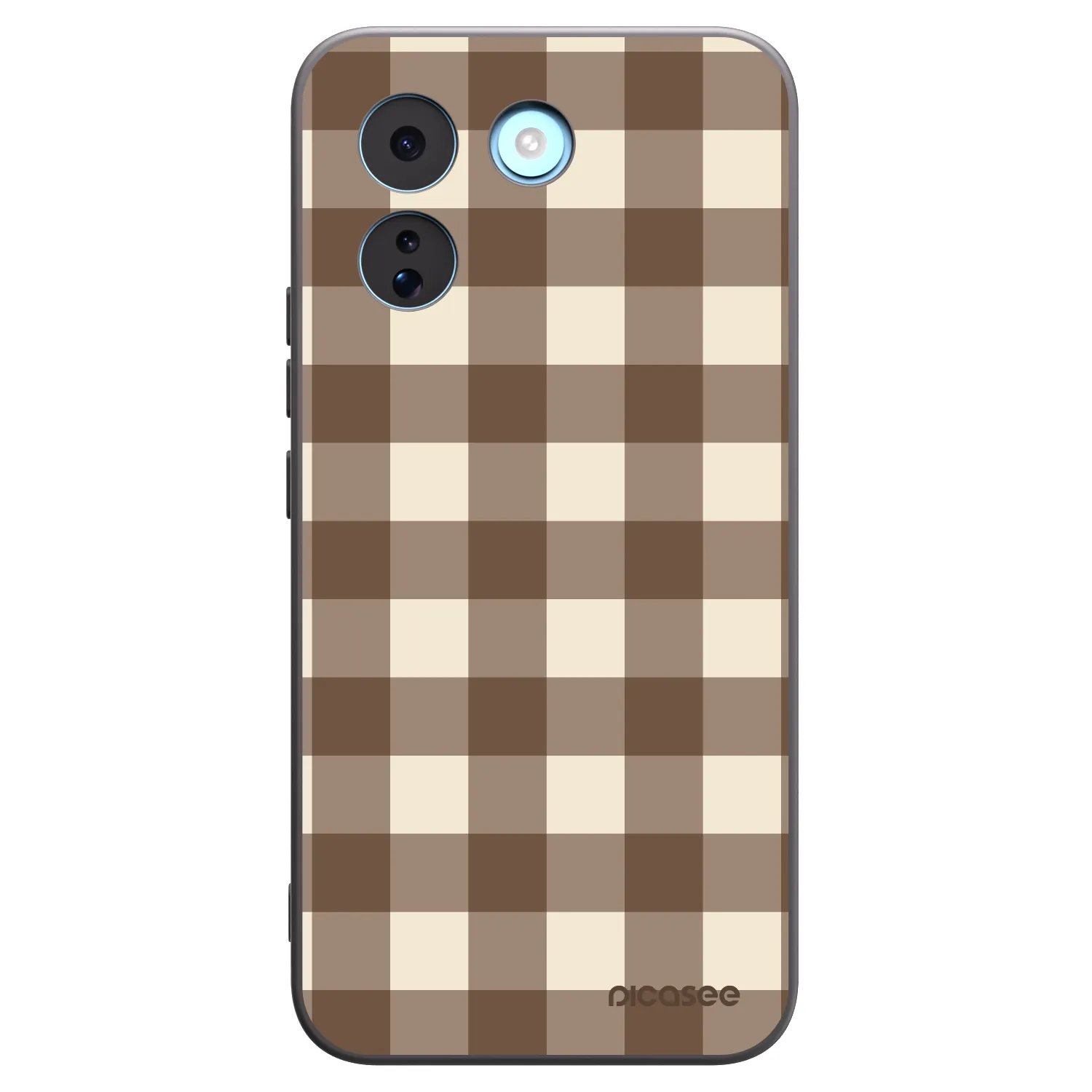Picasee Xiaomi Redmi Note 17 Pro MAX 5G Hülle - Schwarzes Silikon - Brown grid