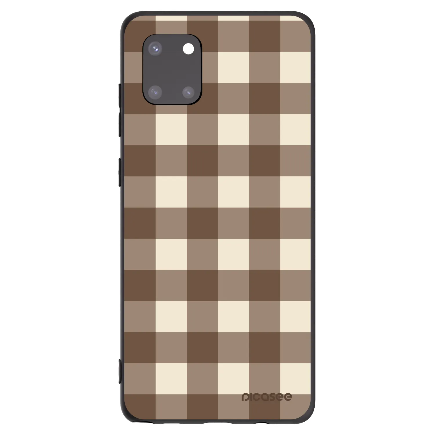 Picasee Samsung Galaxy Note 10 Lite N770F Hülle - Schwarzes Silikon - Brown grid