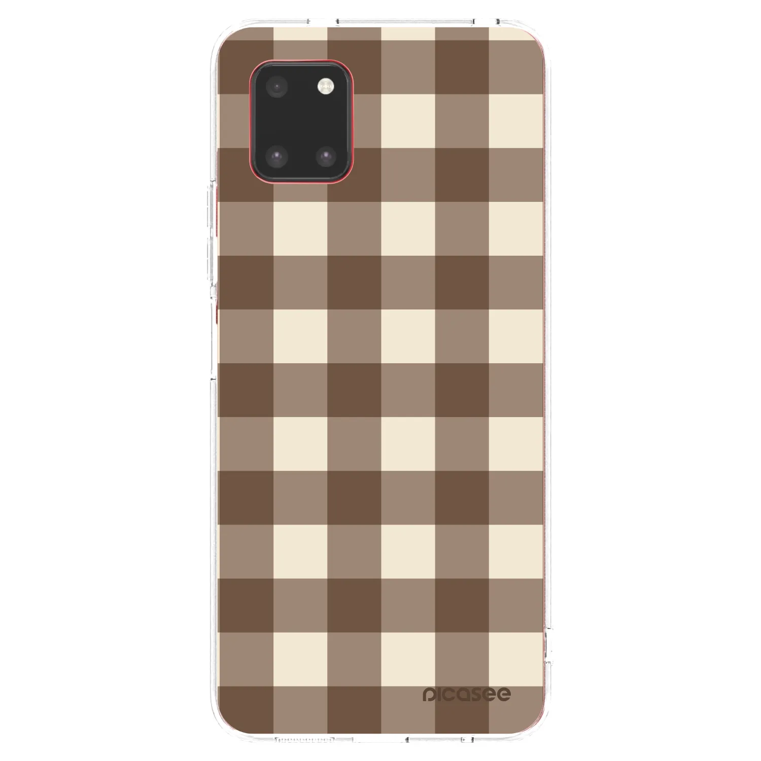 Picasee Samsung Galaxy Note 10 Lite N770F Hülle - Transparentes Silikon - Brown grid