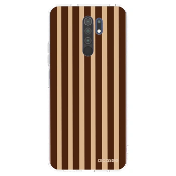 Picasee Xiaomi Redmi 9 Hülle - Transparentes Silikon - Brown lines