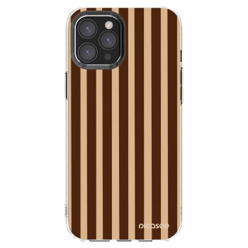 Picasee Apple iPhone 12 Pro Max Hülle - Transparentes Silikon - Brown lines