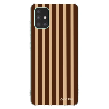 Picasee Samsung Galaxy M51 M515F Hülle - Transparentes Silikon - Brown lines