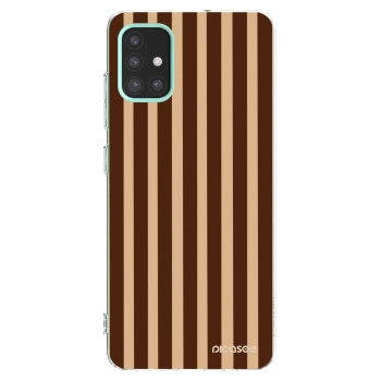 Picasee Samsung Galaxy M31s Hülle - Transparentes Silikon - Brown lines