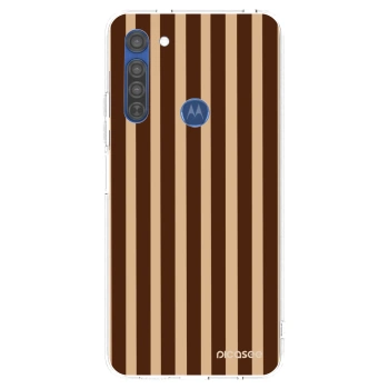 Hülle für Motorola Moto G8 - Brown lines
