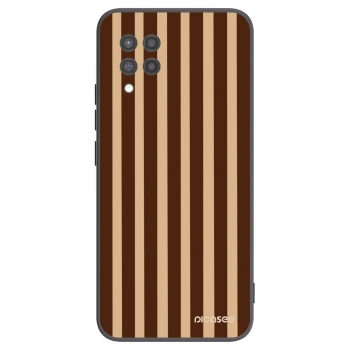 Picasee Samsung Galaxy A42 A426B Hülle - Schwarzes Silikon - Brown lines