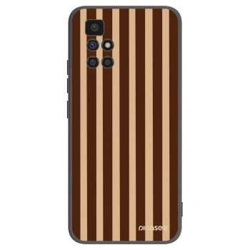Picasee Xiaomi Redmi 10 Hülle - Schwarzes Silikon - Brown lines