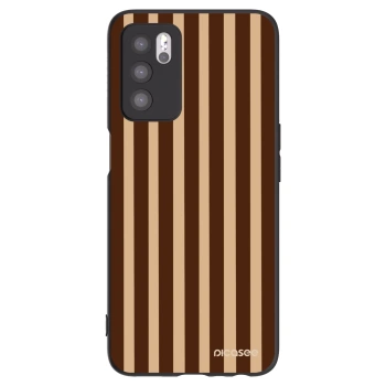 Picasee OPPO A16 Hülle - Schwarzes Silikon - Brown lines