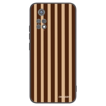 Picasee Xiaomi Redmi Note 11S 5G Hülle - Schwarzes Silikon - Brown lines