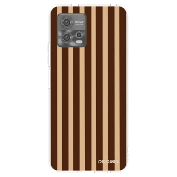 Picasee Motorola Moto G72 Hülle - Transparentes Silikon - Brown lines