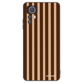 Picasee Xiaomi Redmi Note 12S Hülle - Schwarzes Silikon - Brown lines