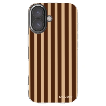 Picasee Apple iPhone 16 Hülle - Transparentes Silikon - Brown lines