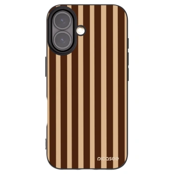 Picasee Apple iPhone 16 Hülle - Schwarzes Silikon - Brown lines