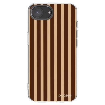 Picasee Apple iPhone 16e Hülle - Transparentes Silikon - Brown lines