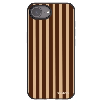 Picasee Apple iPhone 16e Hülle - Schwarzes Silikon - Brown lines