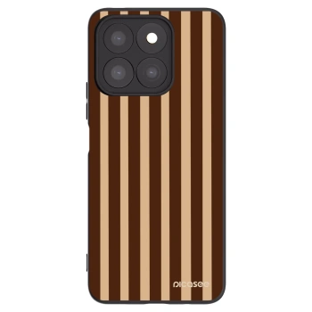 Picasee Honor X8c Hülle - Schwarzes Silikon - Brown lines