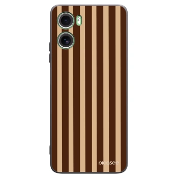 Picasee Motorola Moto G06 Hülle - Schwarzes Silikon - Brown lines